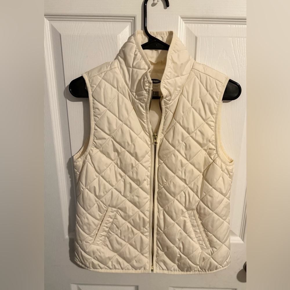 Old Navy Cream Quilted Vest